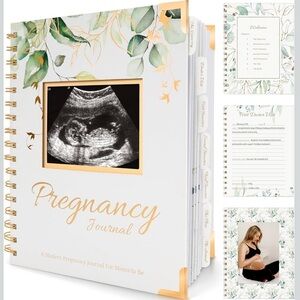 Elegant Pregnancy Journal with Gold Accents